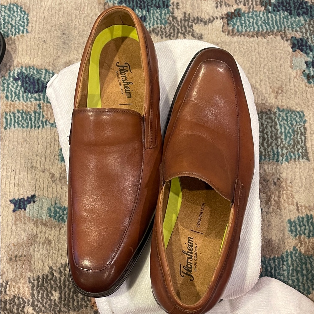 Florsheim Men's Brown Leather Slip-On Shoes
